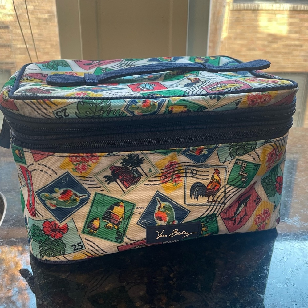 NWT Vera Bradley Lighten Up Brush Up Cosmetic Bag